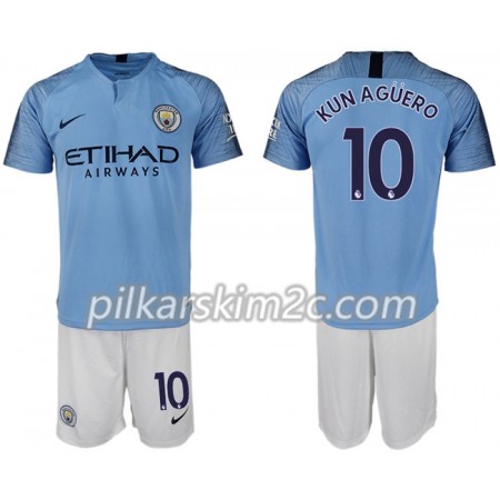 Koszulka Manchester City KUN Agüero 10 Dziecięca Główna 2018-2019 - Koszulki Piłkarskie